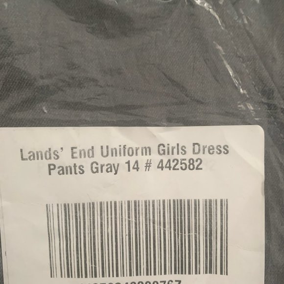 NWT LANDS' END UNIFORM GIRLS DRESS PANTS GRAY 14 - Picture 4 of 5